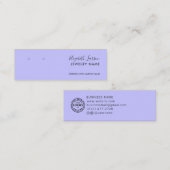 Carte D'appel Collection de boucles d'oreilles bleues simples av (Devant / Derrière)