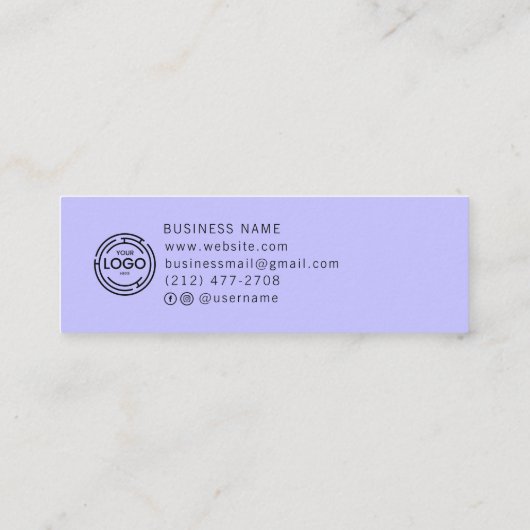Carte D'appel Collection de boucles d'oreilles bleues simples av (Dos)