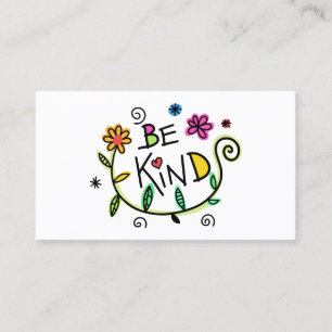 Carte D'appel Coloré Be Kind Floral Business