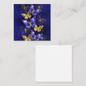 Carte D'appel Composition avec papillons de saphir (Devant / Derrière)