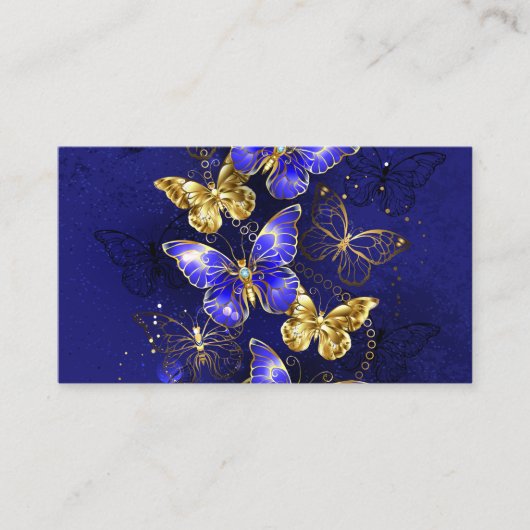 Carte D'appel Composition avec papillons Sapphire (Devant)