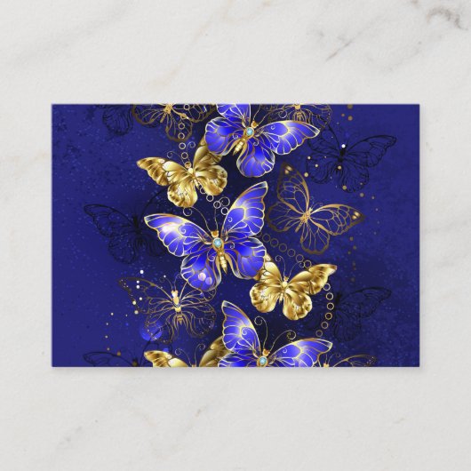 Carte D'appel Composition avec papillons Sapphire (Devant)