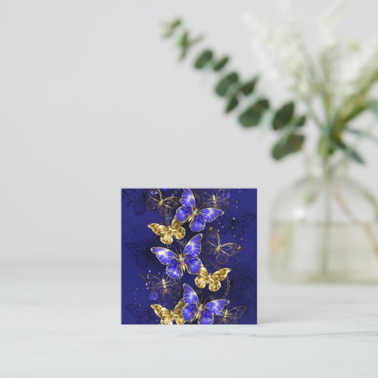 Carte D'appel Composition avec papillons Sapphire (Debout devant)