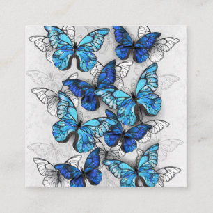 Carte D'appel Composition des White and Blue Butterflies