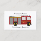 Carte D'appel Conception de camion de pompiers (Devant)