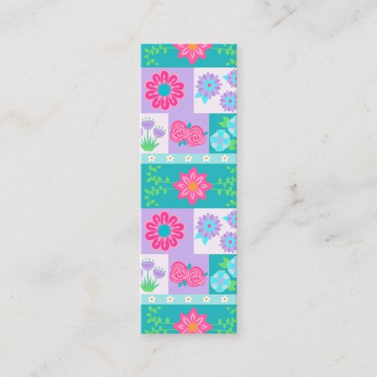 Carte D'appel Conception de fleurs vibrantes en fleurs (Devant)