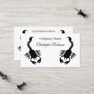 Carte D'appel Conception de scorpion noir