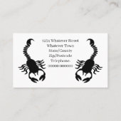 Carte D'appel Conception de scorpion noir (Dos)