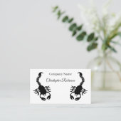 Carte D'appel Conception Scorpion Noir (Debout devant)