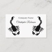 Carte D'appel Conception Scorpion Noir (Devant)