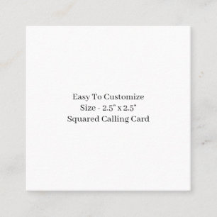 Carte D'appel Concevez votre propre 2,5" x 2,5"