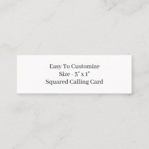 Carte D'appel Concevez votre propre 3" x 1"