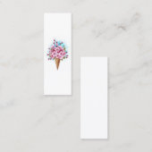 Carte D'appel Cône rose Sakura crème glacée gaufre (Devant / Derrière)