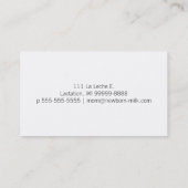 Carte D'appel Consultant en lactation (Dos)