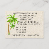 Carte d'appel coquille élégante / Contacts / Affai (Dos)