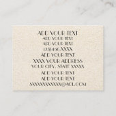 Carte d'appel coquille élégante / Contacts / Affai (Dos)