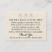 Carte d'appel coquille élégante / Contacts / Affai (Dos)