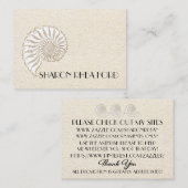 Carte d'appel coquille élégante / Contacts / Affai (Devant / Derrière)