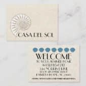 Carte d'appel coquille élégante / Contacts / Affai (Devant / Derrière)