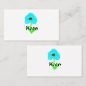 Carte D'appel Couleur d'eau bleu vert ajouter votre nom texte pe (Devant / Derrière)