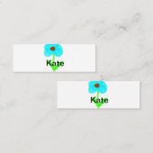 Carte D'appel Couleur d'eau bleu vert ajouter votre nom texte pe (Devant / Derrière)