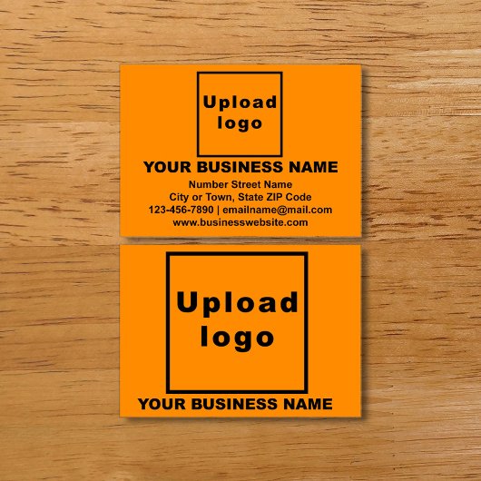 Carte d'appel couleur orange de marque commerciale