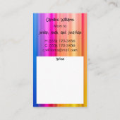 Carte D'appel Couleurs arc-en-ciel Jouons Photo (Dos)