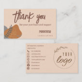 Carte D'appel Couleurs pastel naturelles Paysage Caractéristique (Devant / Derrière)