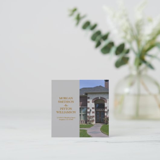 Carte d'appel Couples avec photo complète (Gris Ca (Debout devant)