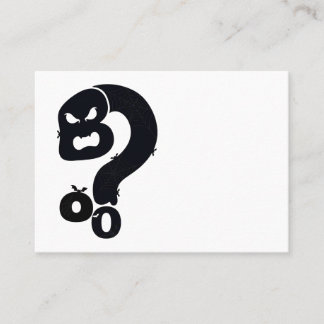 Carte D'appel Crâne Boo Point d'Interrogation