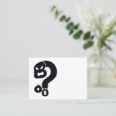 Carte D'appel Crâne Boo Point d'Interrogation (Debout devant)