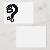 Carte D'appel Crâne Boo Point d'Interrogation (Devant / Derrière)