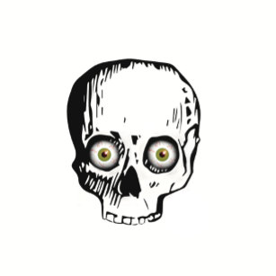 Carte D'appel Crâne zombie effrayant
