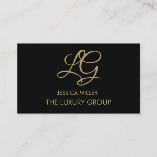 Carte D'appel Cravate Noir Or Moderne Luxe Élégant Logo Script  (Devant)