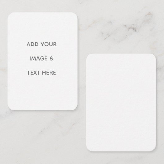 Carte D'appel Create Your Own white  (Devant / Derrière)