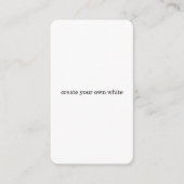 Carte D'appel créez votre propre blanc (Devant)