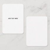 Carte D'appel Créez votre propre blanc (Devant / Derrière)