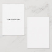 Carte D'appel créez votre propre blanc (Devant / Derrière)