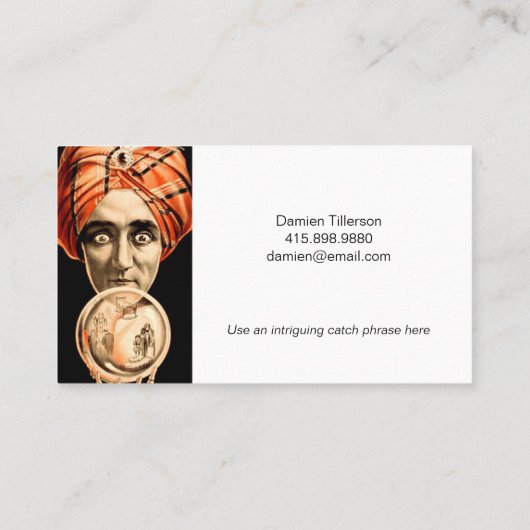 Carte d'appel Crystal Ball du caisson Fortune vint (Dos)