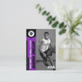 Carte D'appel Custom Basketball Trading Card, Purple MVP Card (Debout devant)