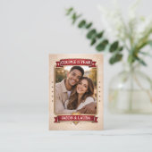 Carte D'appel Custom Couple Trading Card, Custom Anniversary  (Debout devant)