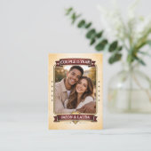Carte D'appel Custom Couple Trading Card, Custom Anniversary  (Debout devant)