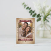 Carte D'appel Custom Couple Trading Card, Custom Anniversary  (Debout devant)
