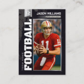 Carte D'appel Custom Football Trading Card, Silver Power Player (Devant)