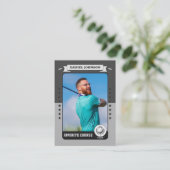 Carte D'appel Custom Golf Trading Card, Personalized Golfer Card (Debout devant)