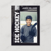 Carte D'appel Custom Hockey Trading Card, Silver Power Player (Devant)
