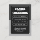 Carte D'appel Custom Hunter Trading Card, Hunting Gifts Hunter (Dos)