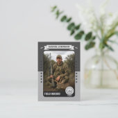 Carte D'appel Custom Hunter Trading Card, Hunting Gifts Hunter (Debout devant)