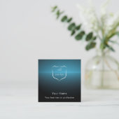 Carte D'appel Custom Modern Cool Blue Tech Professional Business (Debout devant)