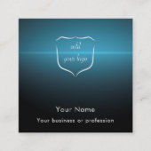 Carte D'appel Custom Modern Cool Blue Tech Professional Business (Devant)